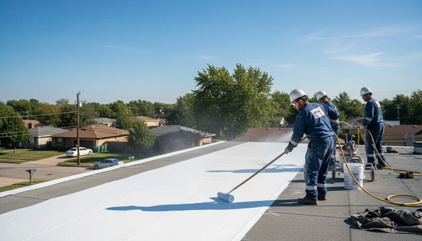 Commercial roof coating in Iowa, LA near me